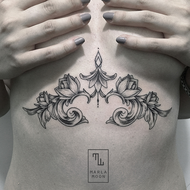tattoo tatuagens linhas finas marla moon ornamentos