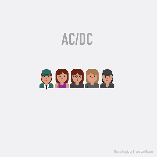 music emojis AC/DC