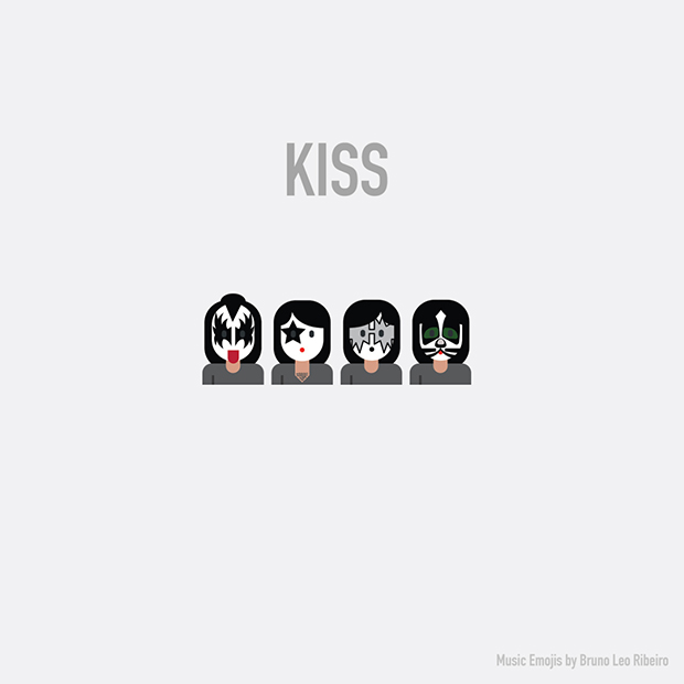 music emojis KISS