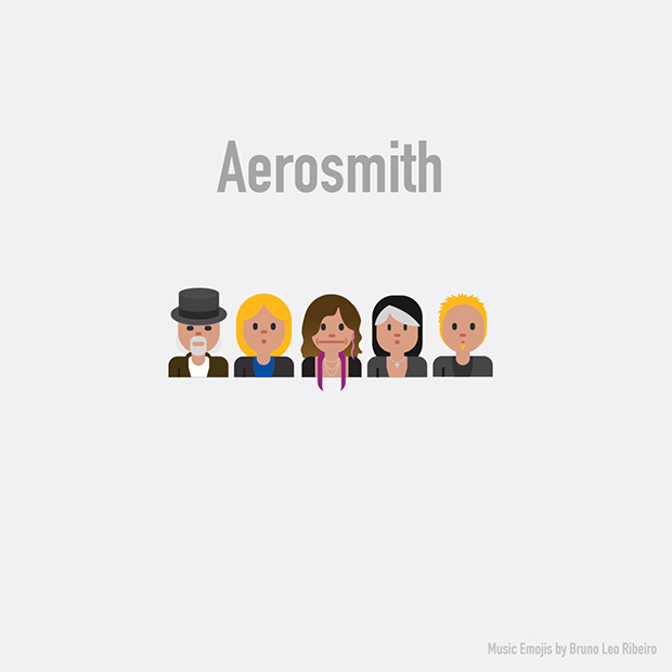 music emojis AEROSMITH