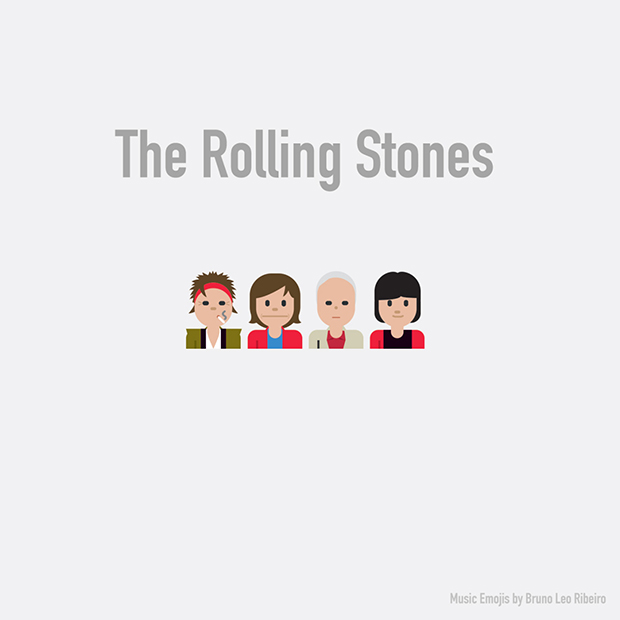 music emojis the rolling stones