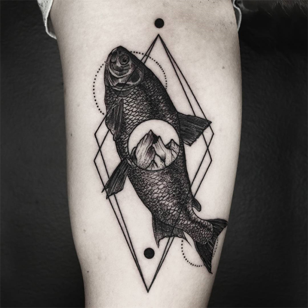 minimalismo geometria okan uckun tattoo