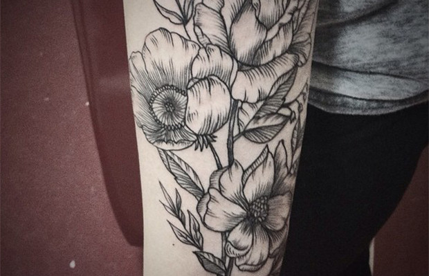 Tattoo tatuagem botânica Elissa Rocabado