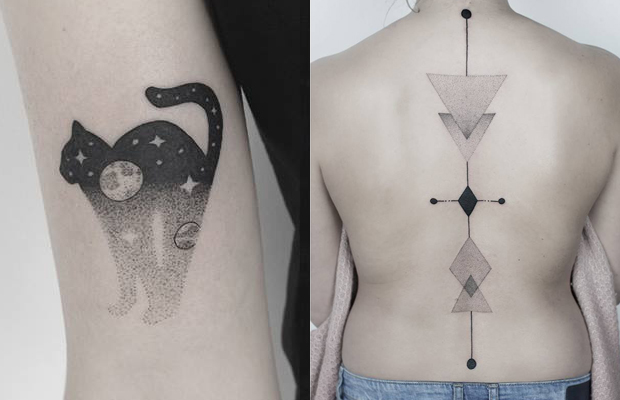 tattoo friday minimalismo linhas finas pontilhismo Jabuk Nowicz