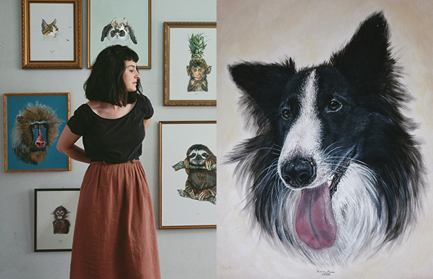 retratos personalizados de animais Bruna Maria
