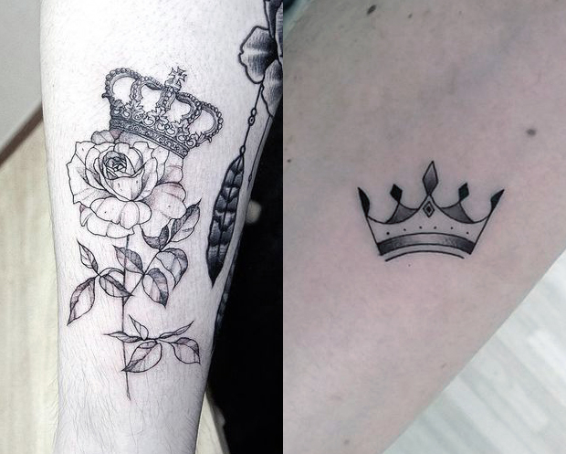 Tatuagem de coroa para mulher