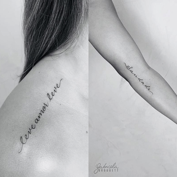 Lettering Conheca As Tecnicas Desse Estilo De Tattoo Com A Artista Gabriela Droguett Ftcmag