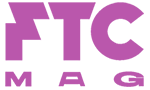 Logotipo da FTC Mag em roxo, destacando arte, cultura, viagens, design, moda e tendências.